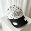 Polka Dot Contrasting Color Hollow Three-dimensional Embroidery Baseball Cap Women's Spring and Summer New Versatile Face Cap