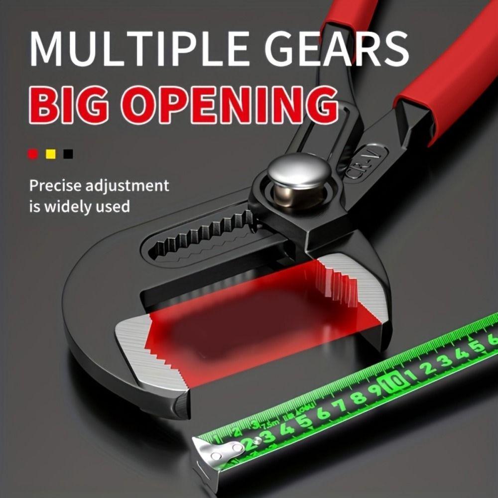 Large Opening Water Pipe Clamp Pliers Adjustable Groove Joint Pipe Pliers  Household Hand Tools