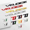 1Pcs 3D Metal VELOCE TI Logo Side Body Emblem Badge Car Rear Tail Bumper Trunk Sticker For Giulietta Giulia Stelvio