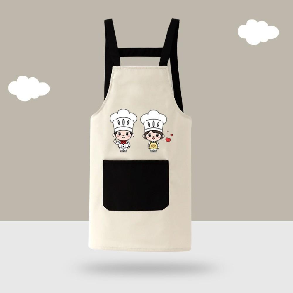 New Cartoon Kids Apron Arm Sleeve Hat Children's Bib Chef Cap Waterproof Chef's Uniform Baking