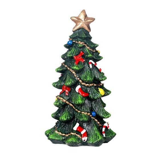 Mini Christmas Tree Tabletop Decor Miniature Xmas Tree Christmas Stockings Canes Bow Decorated Holiday Tree for Home Winter Party Indoor Mantel