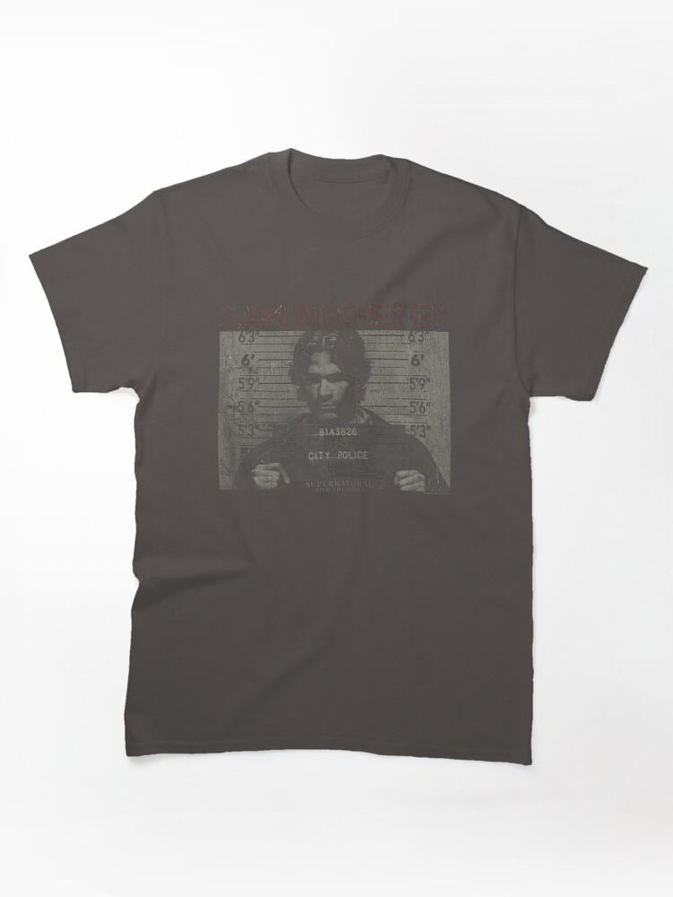 City Hunter Supernatural Sam Winchester Mugshot Portrait Design Classic Unisex T-Shirt
