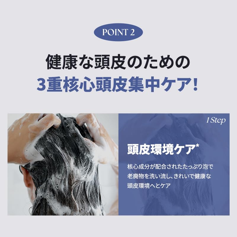 Full Bubbling Scalp Hair Large Nourishing Hair and Smooth Prevents Hair Prevents Thinning Contains Biotin SAM'U Shampoo, 490ml, Care, Capacity, Scalp,