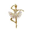Dance Girls Ballet Dancing Brooches For Women Artistic Gymnastics Shining Crystal Brooch Pins Dress Coat Wedding Jewelry
