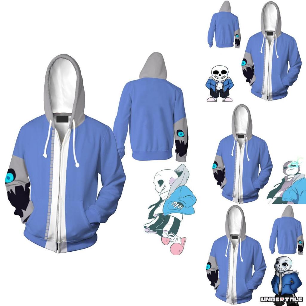 Sweat à capuche Cosplay 3D Undertale Sans Veste Design Doux Confortable Pour Tous