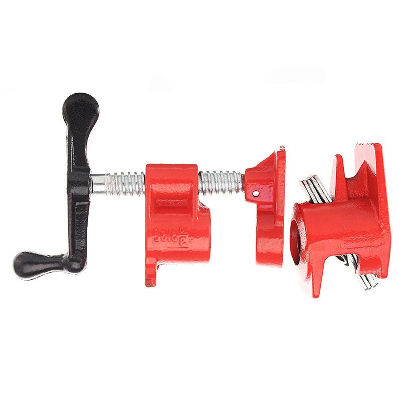 ( 4 Pack ) 3/4" Wood Gluing Pipe Clamp Set Heavy Duty Pro Woodworking Cast Iron