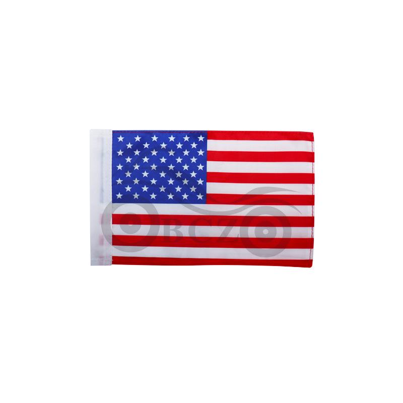 Harley Gold Wing Rear Luggage Rack with American Flag & Flagpole for XL883 Big Glide & Road King
