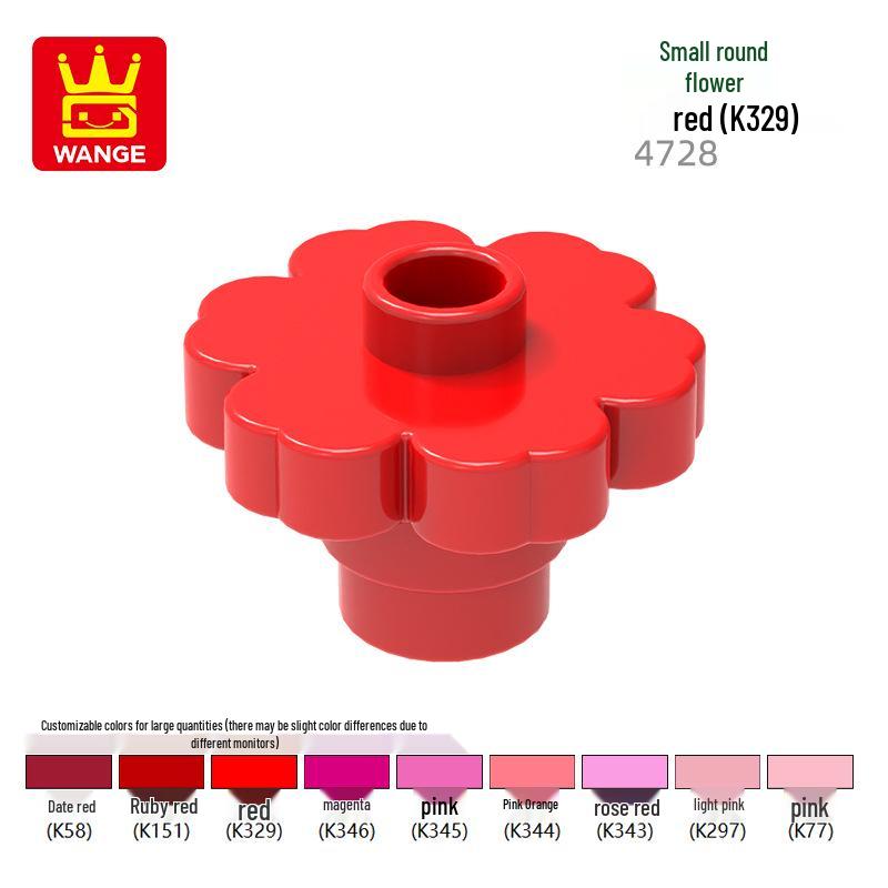 Wange Small Particle Compatible Building Blocks Set - Flower Assembly (4728/4727/15469w)