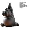 Yoga Master Hippo Figurine Handcrafted Clumsy Yoga Hippopotamus Ornament Zen Meditation Hippo Statue for Home Office Decor Yoga Lovers Gift