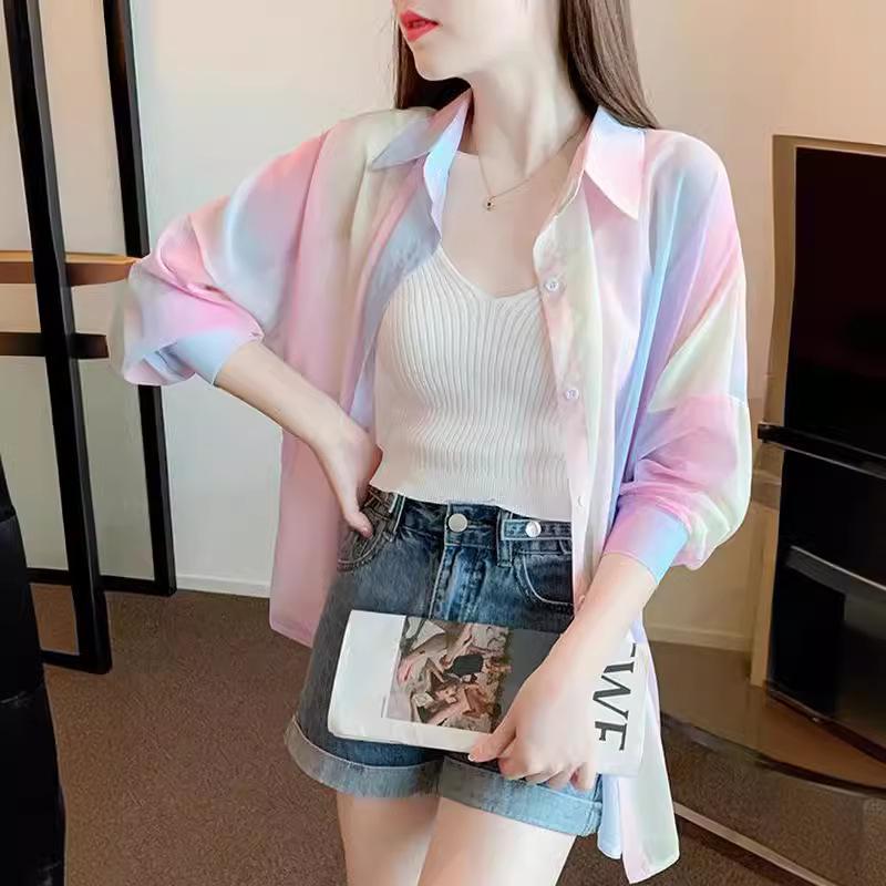 Women's 2024 Chiffon Sunscreen Shirt: Slimming, Versatile, Casual Summer Sun Protection Jacket