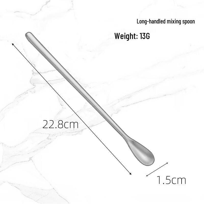 Wutuo Long Handle Stirring Spoon (Coffee, Cocktail, Dessert) - 2 Pack