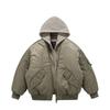 Fake Two Pilot Cotton Jackets Mens Winter New High Street Trend Thickening Hooded Bomber Coats Multiple Pockets Short Parkas