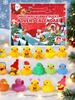 Duck Countdown Calendar 24 Days Countdown Calendar Stocking Stuffers Bath Toys for Festive Decoration Daily Family Activity