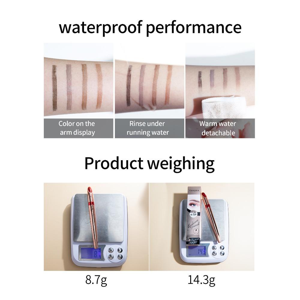 Tekutá tužka na obočí YANQINA Line Eyebrow Pen Čtyřvidličková tužka na obočí