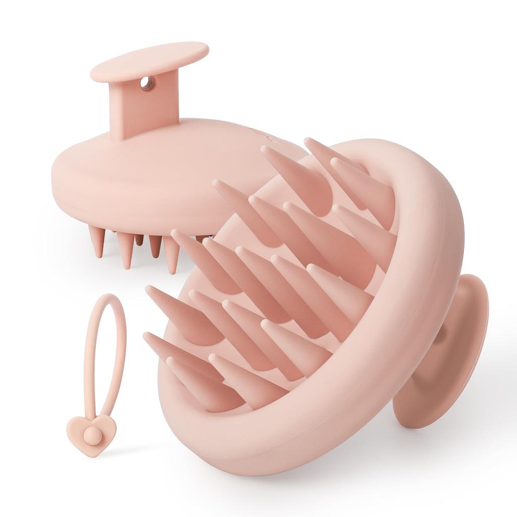 AIMIKE Silicone Shampoo Scalp Massager for Pore Cleansing Scalp Cleansing Hair Washing Pink Brush, Bath, Brush, Brush, Brush,