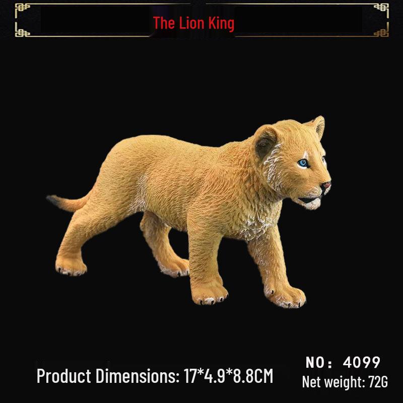 Wild Animal Lion Toy Set - Large & Small Models for Children s Cognitive Play