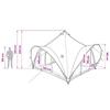 Tipi Tent with Roof Blue 6 Person Polyester and Steel
