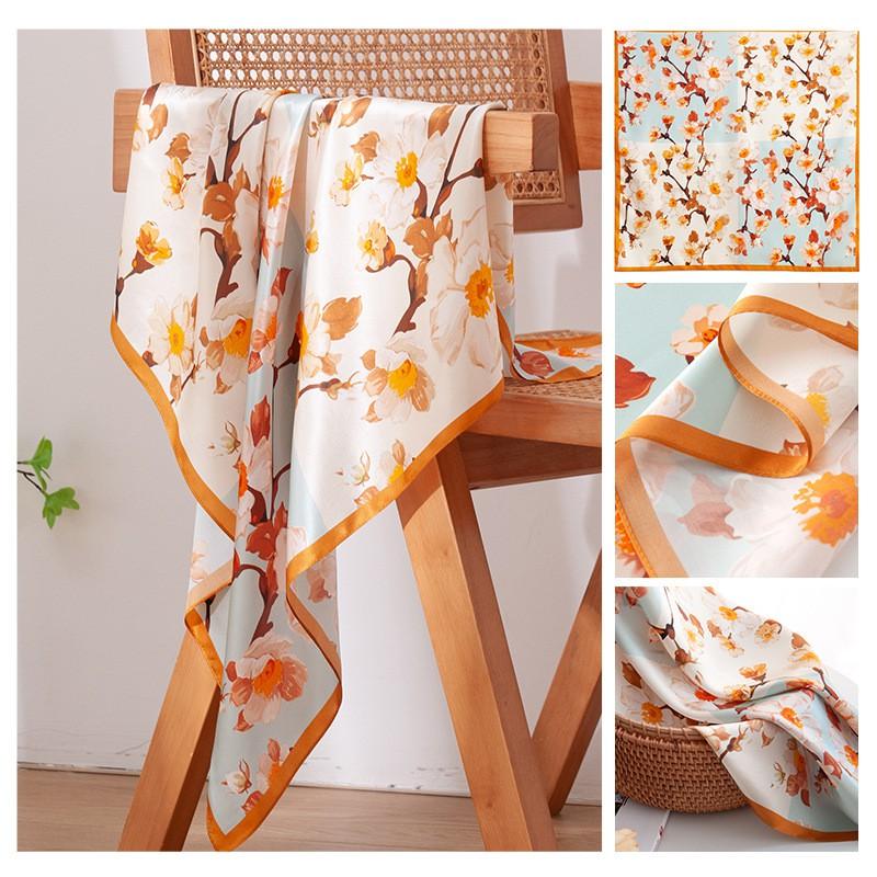 2026 New Fashion Womens Mulberry Silk Scarf Elegant Square Shawl Lightweight Versatile Trendy Accessory