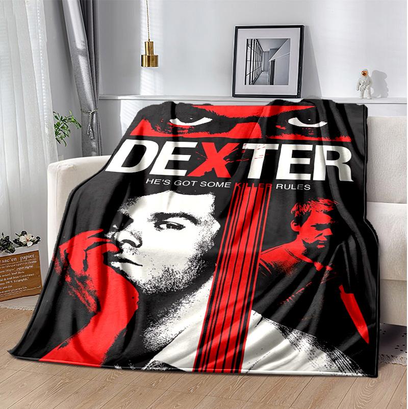 Dexter Flannel Blanket Soft Warm All-Season Throw, Design for Camping, Car Travel, Hiking Sofa, Bed, Office Perfect Gift for Parties