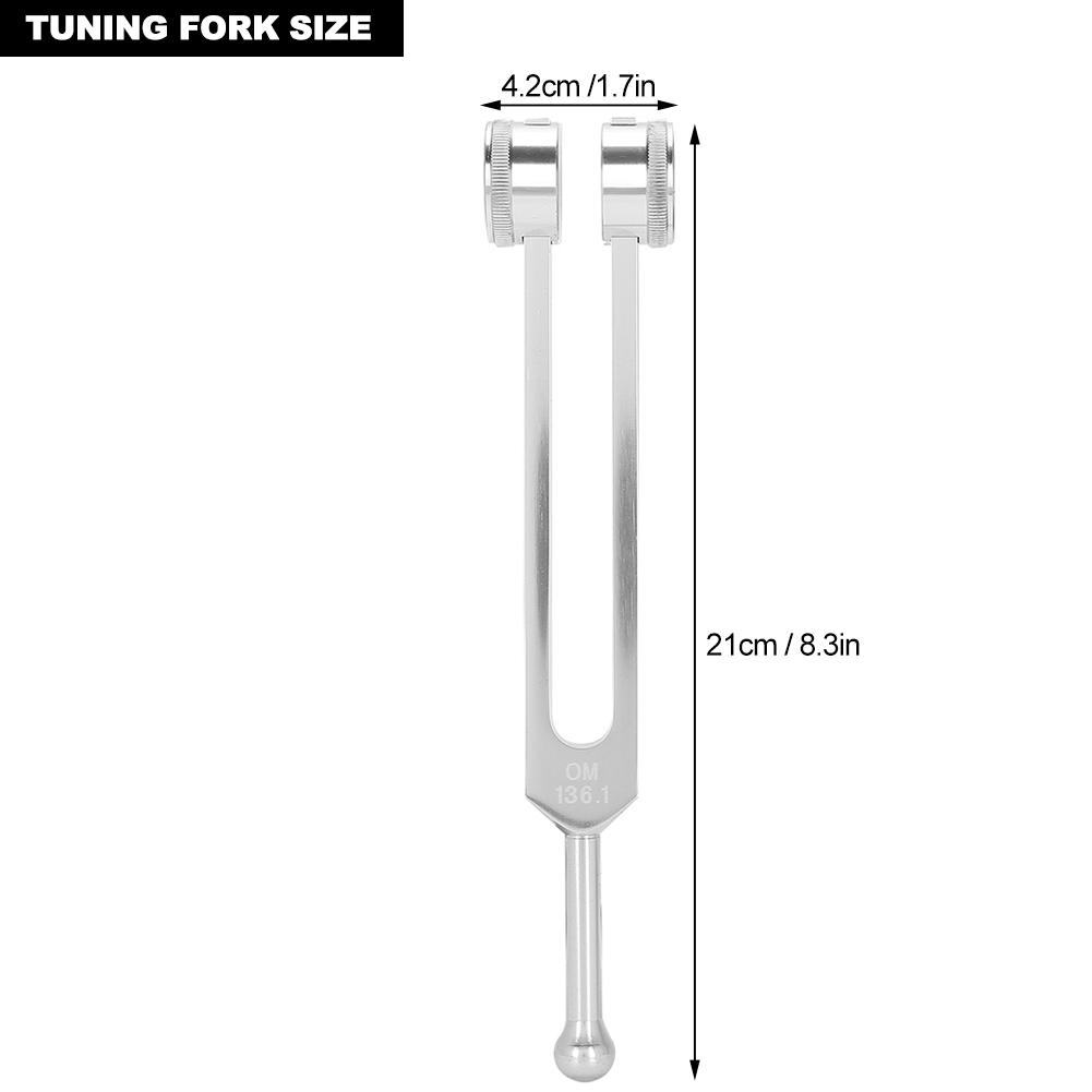 OM136.1 Aluminum Alloy Yoga Tuning Fork Sound Healing Therapy Tuning Fork with Hammer