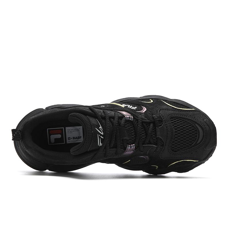 FILA ORIGINALE Cushioning Abrasion Resistant Breathable Lightweight Low top Chunky Sneakers Men's Black F12M612109FBK