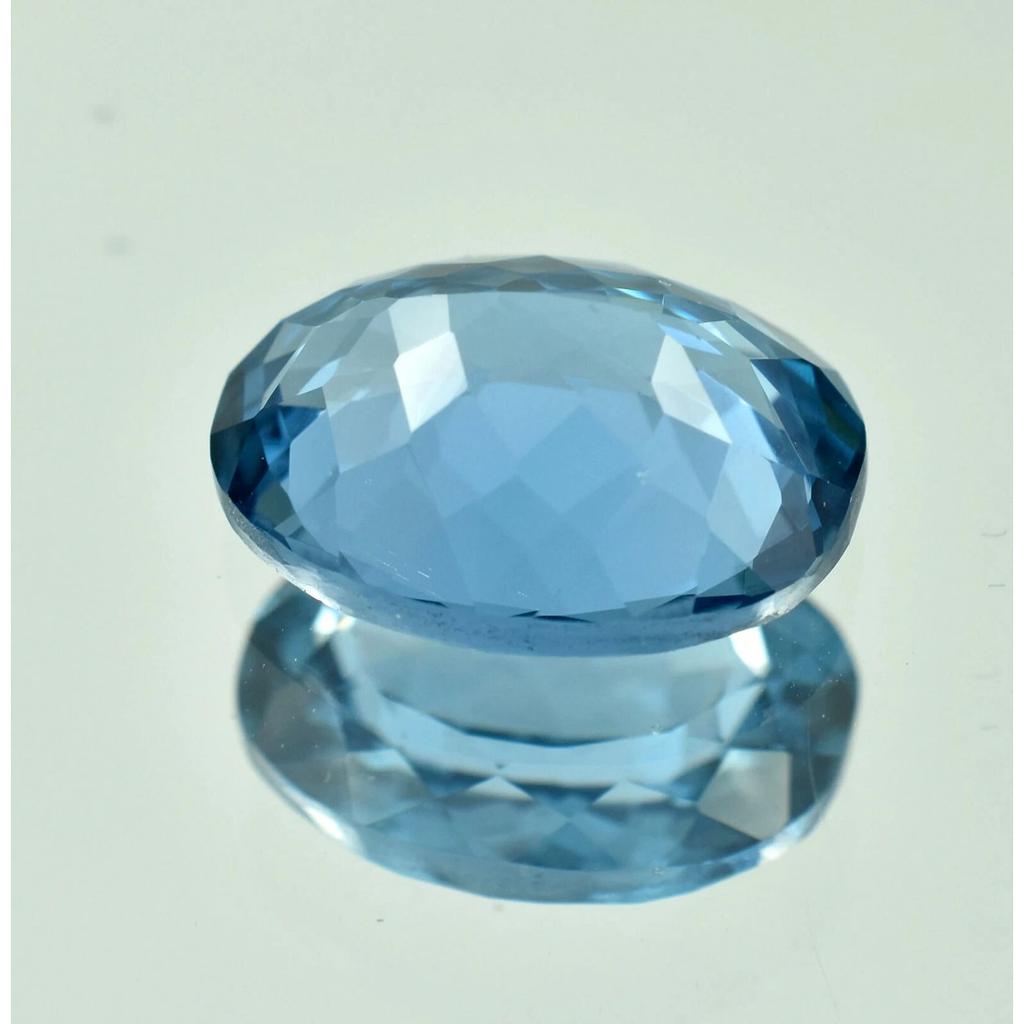 Natural Blue Aquamarine Loose Gemstone Brazilian 11 Ct Oval Shape for Jewelry Making and Crafts