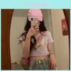Elegant Angels Aesthetic Vintage T-shirts For Women With 90s Graphic Korean Style
