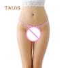 Sexy G-String Briefs Lady Imitation Pearl Flower Embroidered Tassel Underwear Female Clothing