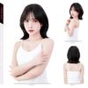 Member 2024 New Style Supervised by Top Stylists Tieable Waist Bob Wig Short Wig Natural Black Made with Fiber Natural Small Face Effect Peace of Mind