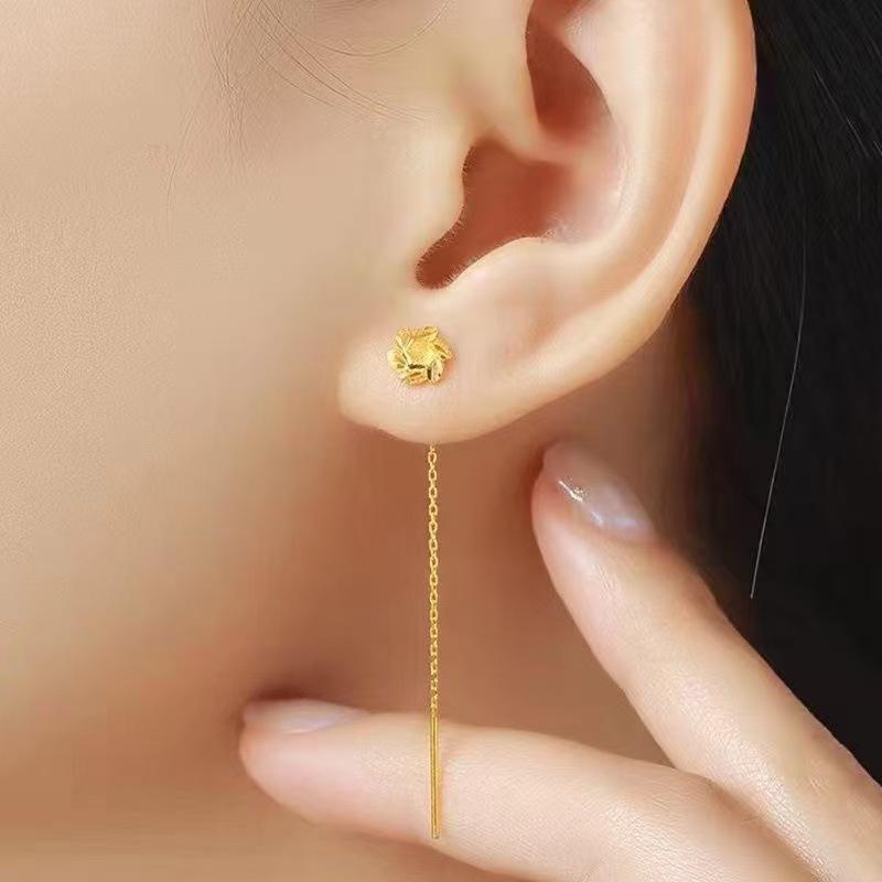 Elegant Tassel Flower Earrings - Women s Luxury Niche Accessories