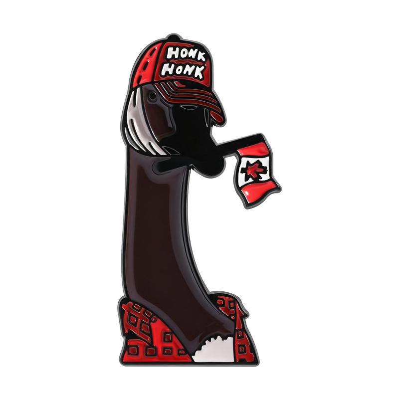 Cowboy Goose Sheriff Enamel Pins You Just Yee'd Your Last Haw Brooches Honk Badges Maple Leaves Animal Jewelry Gift for Friends