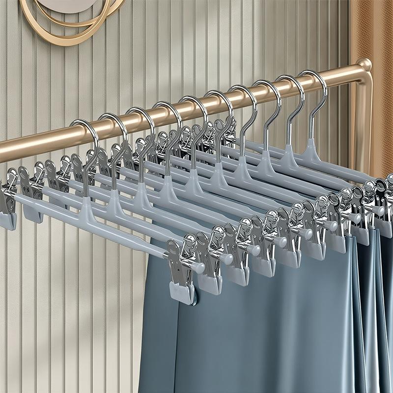 10pcs Hangers for Clothes Metal Non-slip Hanger Anti-slip Clothes Coat Racks Adult Hanger Space-saving Wardrobe Organization