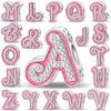New Copper Teenage Girl Pink 26 Alphabet Charms Charms Beads For 3Mm Authentic Bracelets Handmade DIY Fashion Jewelry Birthday Gifts
