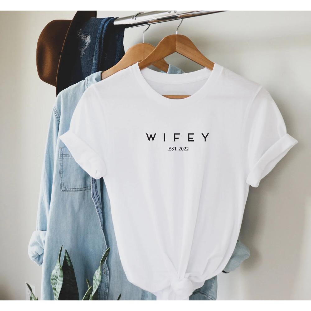 Funny Print T-Shirt Short Sleeve Casual Top for Spring & Summer, Women's Clothing Casual Basics O-collar