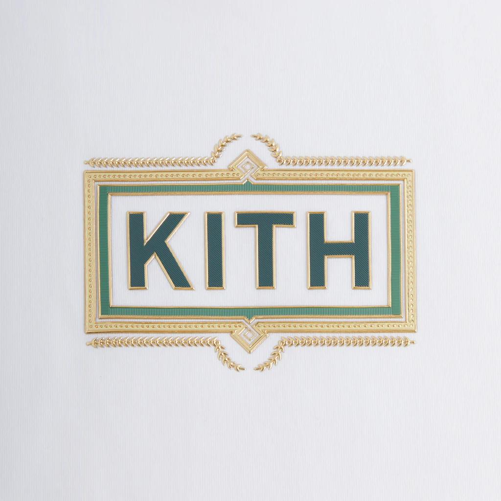 Kith Ornate Classic Logo Tee White Men Tops KHM031995-101