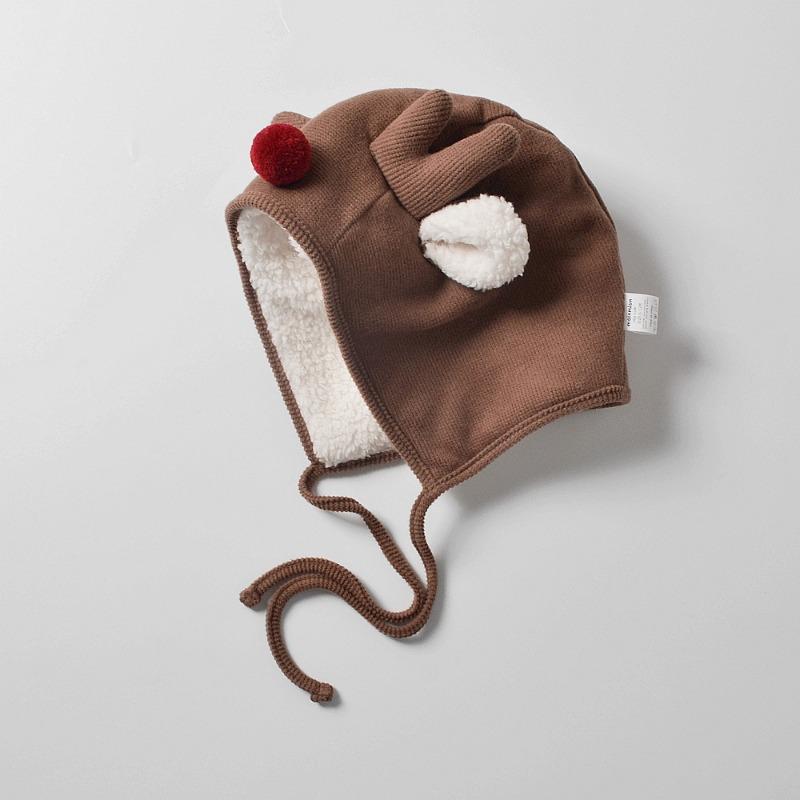 

Moinmlon Winter New Children s Fleece Ear Hat Baby Warm Thickened Fleece Hat Christmas Elk Hat 12-24M