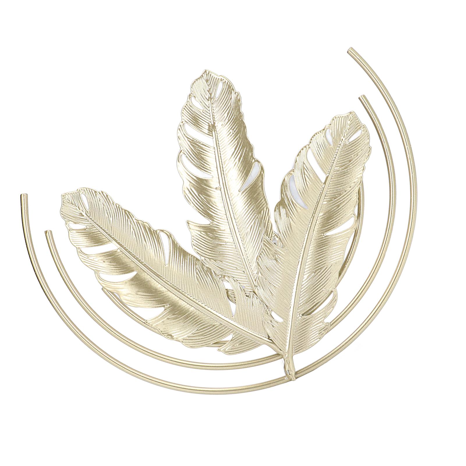 

Iron Wall Sculptures Gold Metal Leaf Wall Decor for Living Room Bedroom Office Home Type 2