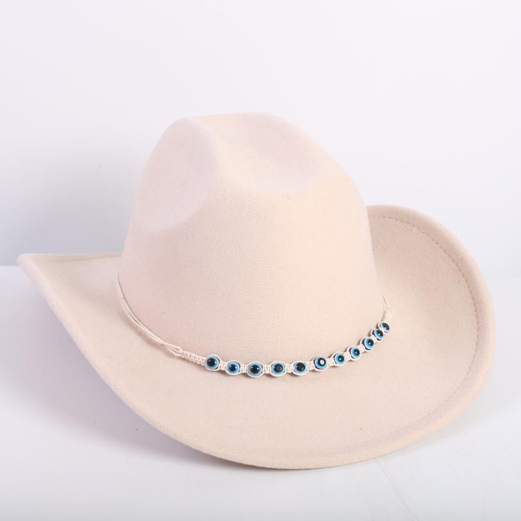 Beliebte europäische und amerikanische Mode OL-Stil einfarbiger Cowboyhut Herren und Damen High-End Zylinder Jazzhut Filzhut