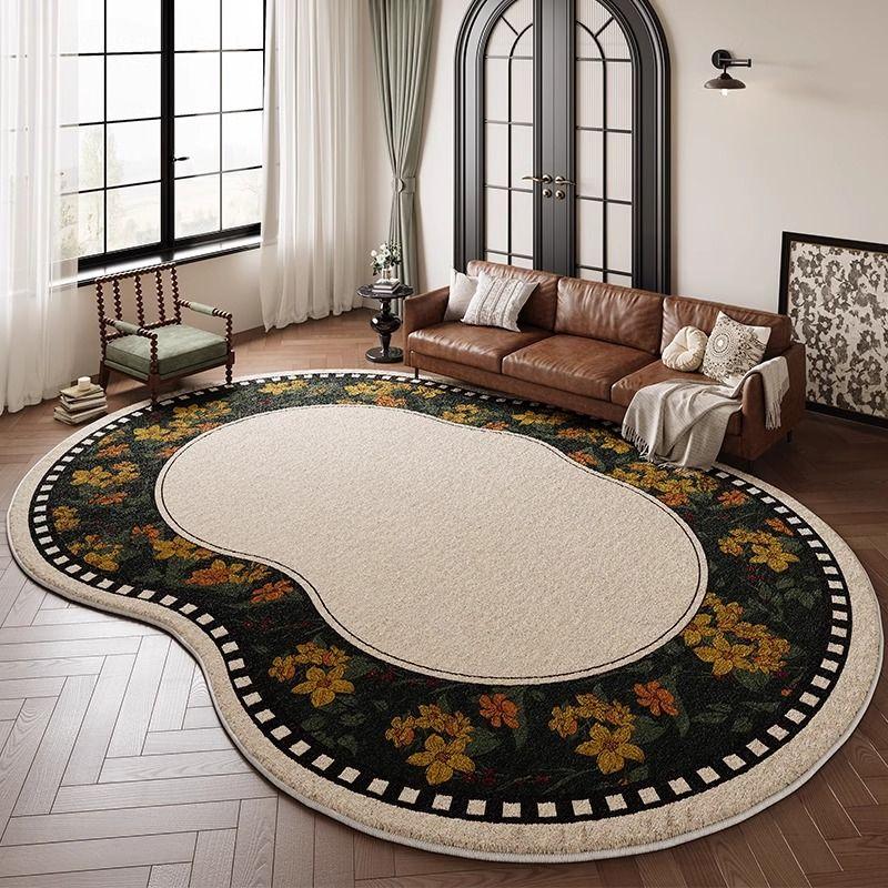 

Ковер из искусственного кашемира для гостиной, спальни, американского сада, ретро, французский нерегулярный ковер 120 * 160cm