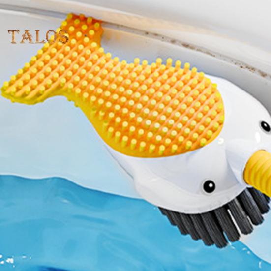 Squirt Whale Toilet Brush 360-Degree Cleaning Brush with Silicone Head Hanging Hole Design Wall-mounted Toilet Brush