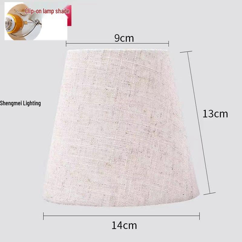 European Crystal Chandelier Fabric Lampshade, Clip-On, E27 Large Base, E14 Candle Bulb, Wall Light Shell Shade