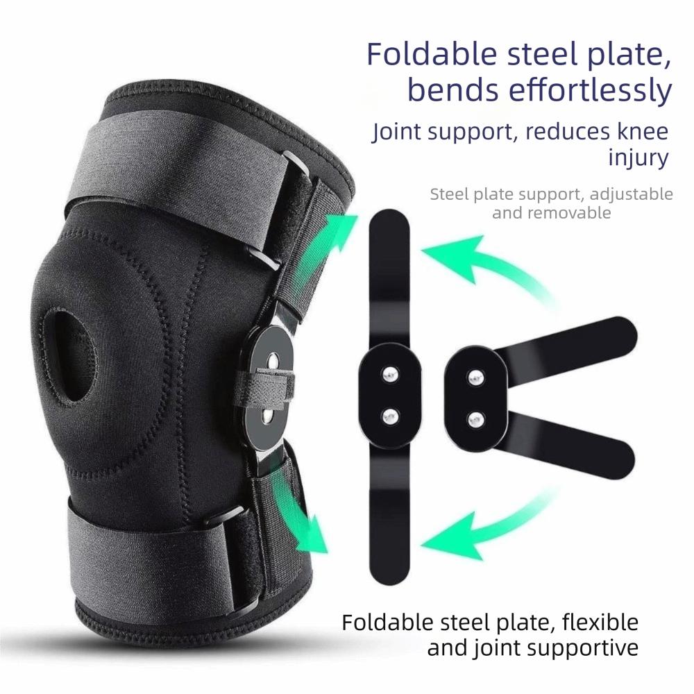 Gel Pads Knee Brace Adjustable Knee Protector Hinged Orthopedic Knee Brace Support Compression