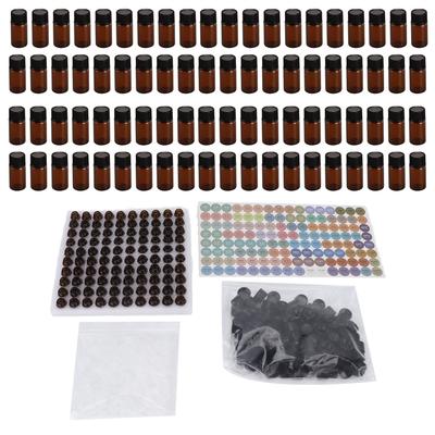 100Pcs Essential Oil Bottles 3ml Mini Size Waterproof Durable Odorless Prevent Leakage Transparent