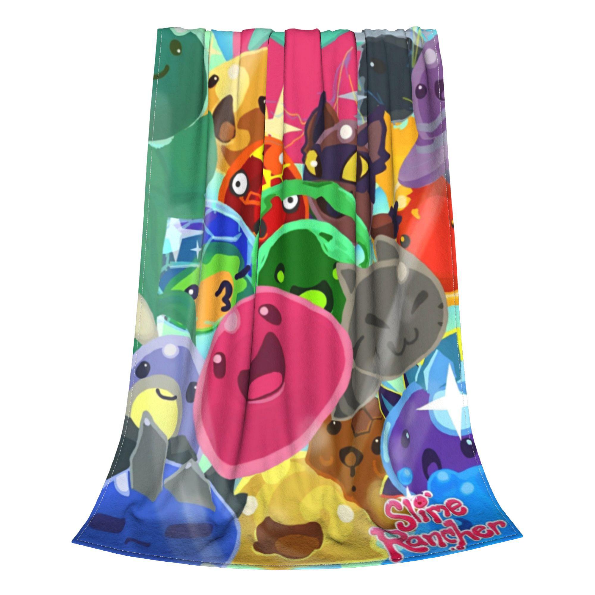 Slime Rancher Cartoon Game Plush Blanket Anime Cute Funny Throw Blankets for Home 150*125cm Quilt Super Warm 75x90cm