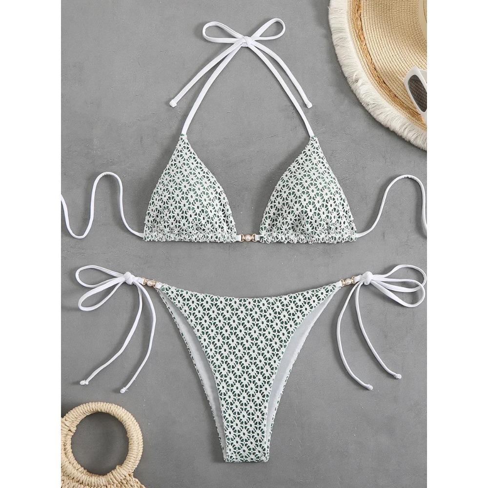 Sexy Micro Bikini 2025 Women Chain Swimsuit Female Swimwear Thong Bikinis Sets Brazilian Bathing Suit Beach Wear Lace Up Biquini