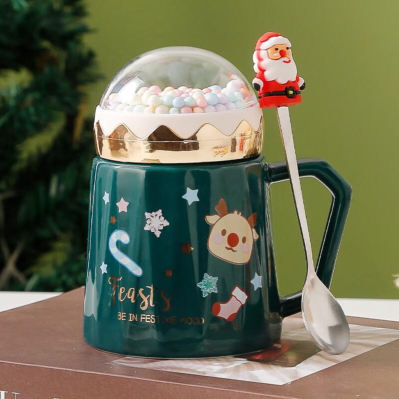 UD Christmas Ceramic Mug Cup, Lid & Spoon