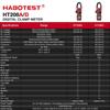 HT208A/D Amp Meter Clamp AC/DC,1000A True RMS Multimeter Tester,6000 Counts,with Temperature, NCV, LPF, Voltage and Current Test