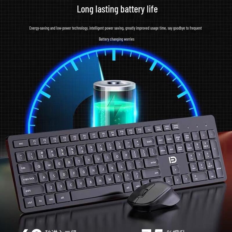 BIAZE Ultra-thin Silent Wireless Keyboard Mouse Combo