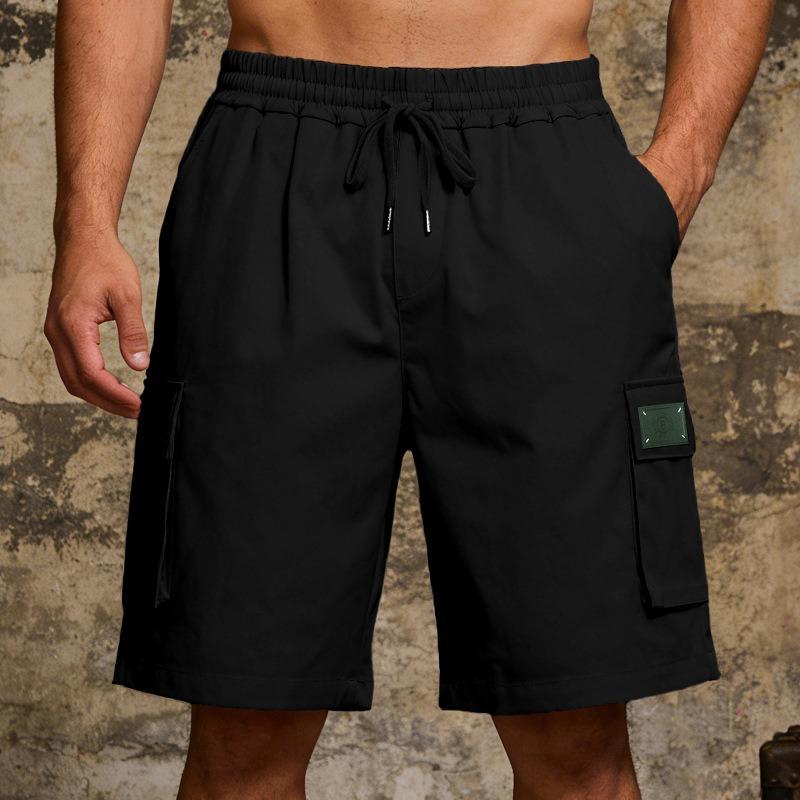 IHUASU Men's Fashion Shorts Casual Solid Color Print Pants & Capris Elegant