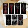 C-Cyber Sigil Cross Phone Case For iPhone 17,16,15,14,13,12,11 Plus,Pro Max,XS,Soft Silicone Black Cover